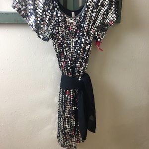 Xhilaration Women's Sequin Off The Shoulder Dress